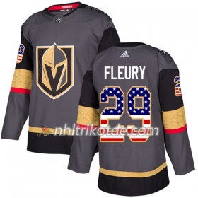 Vegas Golden Knights Trikot Marc-Andre Fleury 29 Adidas 2017-2018 Grau USA Flag Fashion Authentic - Herren